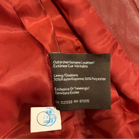 Red DANIER Leather Jacket, Y2K - Picture 5 of 6